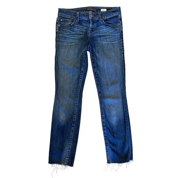 Level 99 Lily Skinny Straight Frayed Hem Jeans Size 26 - Picture 1 of 5